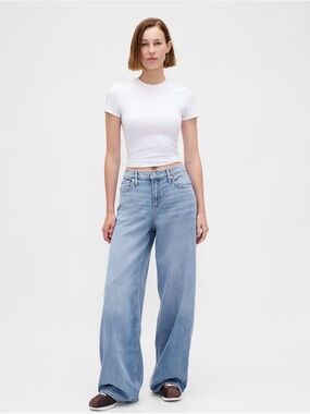 Gap Mid Rise UltraSoft Baggy Jeans - Size 26